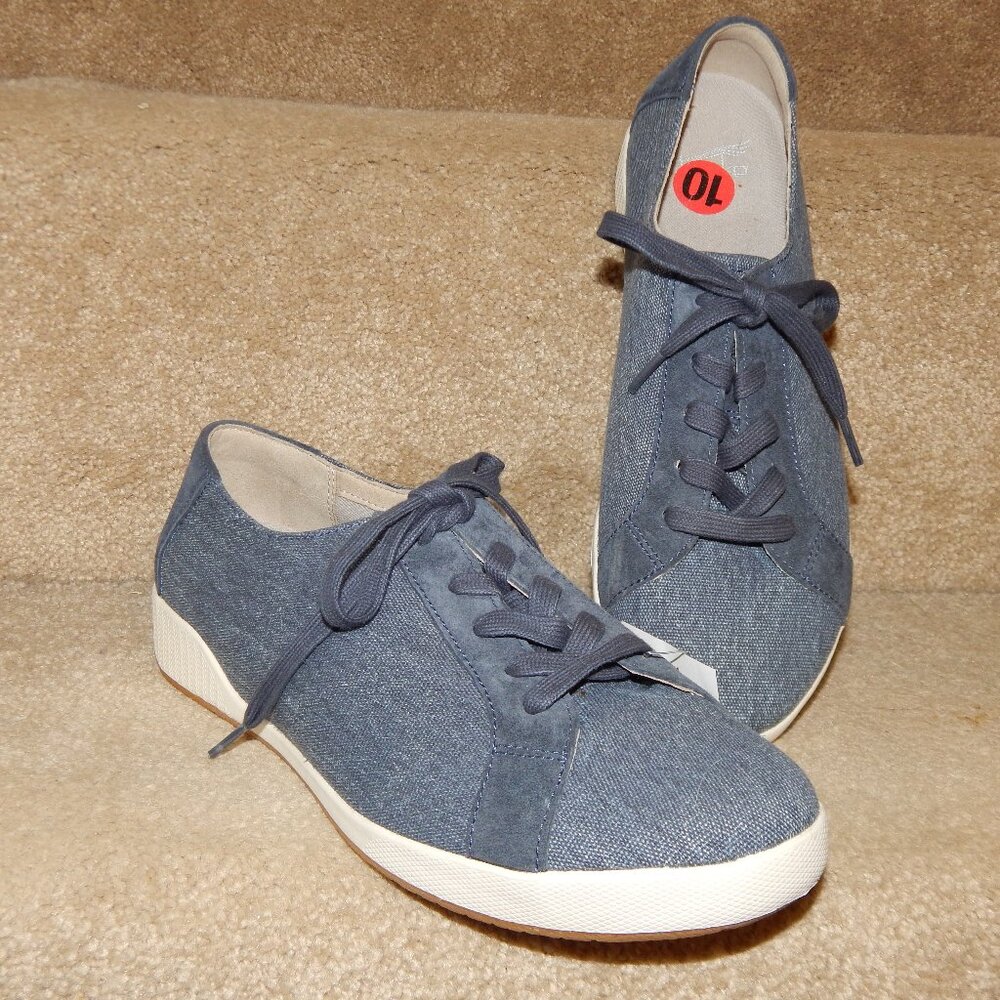 NEW Blue Denim Canvas Olisa Sneakers DANSKO sz 41 / 10.5 - 11